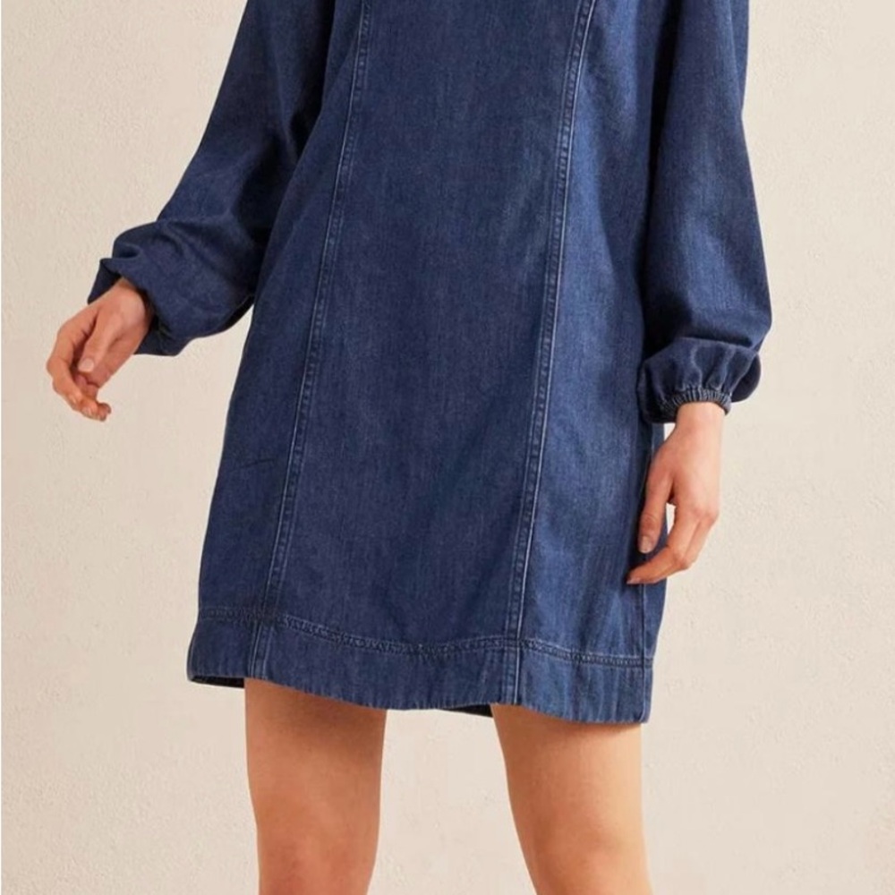 Boden Denim Blouson Shift Dress